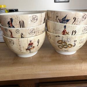 12 Days of Christmas bowls